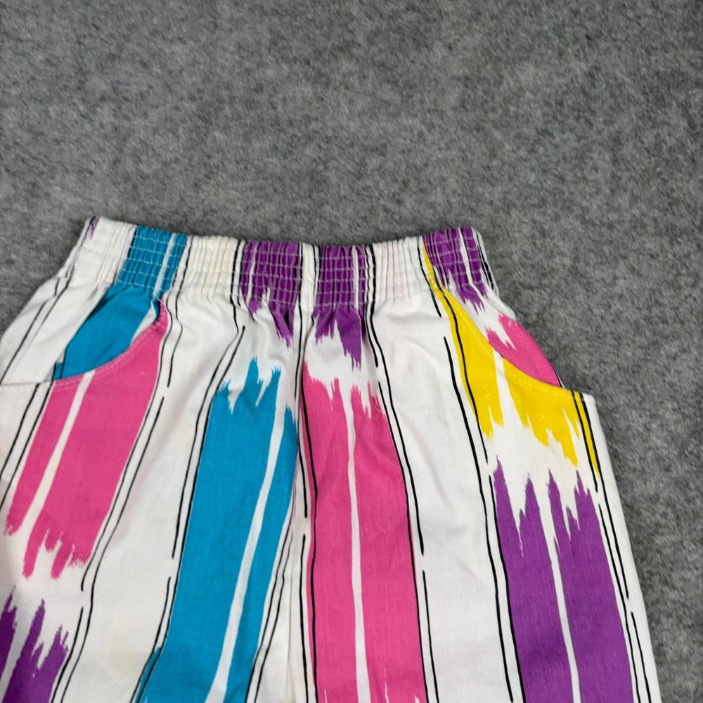 Vintage Abstract Print Pants Women Small Multicolor High Waisted Retro 80s 90s - Picture 5 of 16